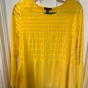 Alfani Yellow Tunic with Bell Sleeves-Size XL